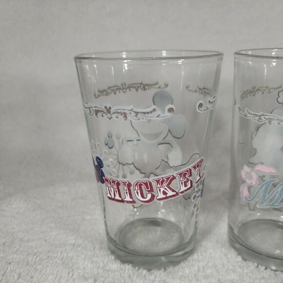 Disney Mickey Mouse Minnie Donald Duck Goofy Vintage Juice Glasses Rare Uncommon - Picture 8 of 12